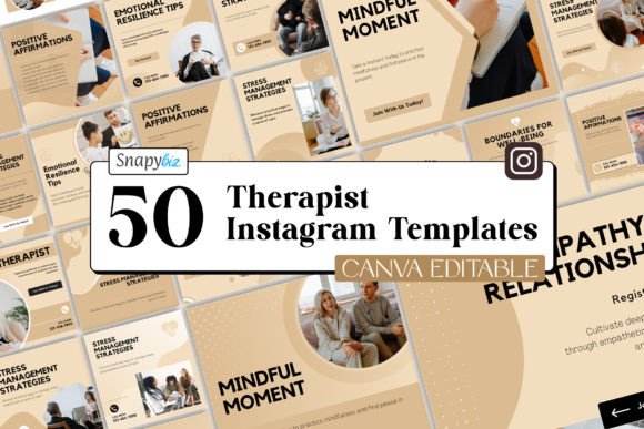 Download Therapist Instagram Canva Templates - Canva template Collection
