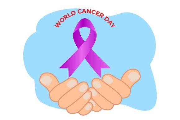 Download World Cancer Day with Hands Hold Ribbon - World cancer day Collection
