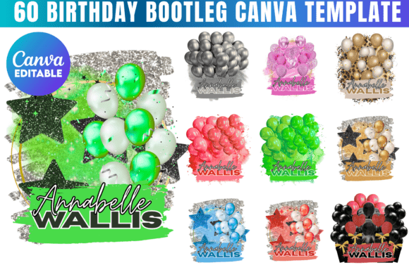 Download 60 Birthday Bootleg Canva Template - Canva template Collection